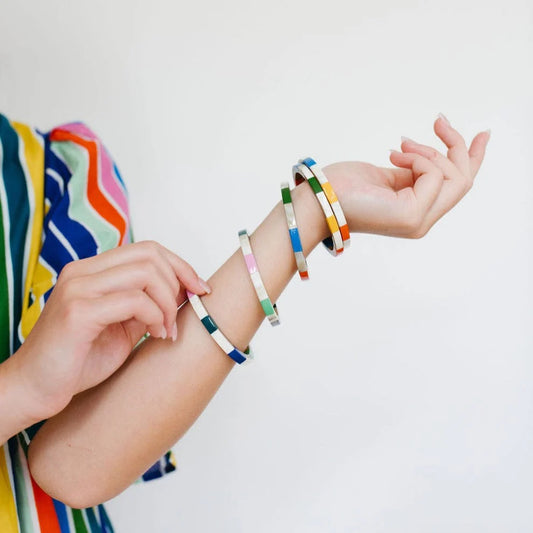 Sunshine Tienda - Watercolor Tile Bangle Set