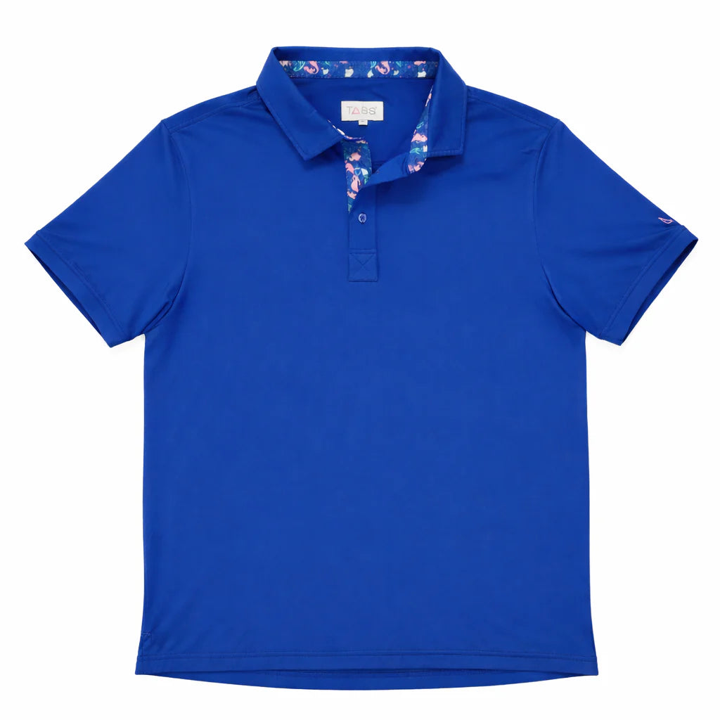 Men's Performance Polo - Reef Line Blue